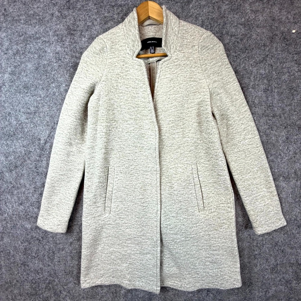 Vero Moda Jacket Women XS Warm Grey Office Chic Brushed Katrine Sleek Minimalist